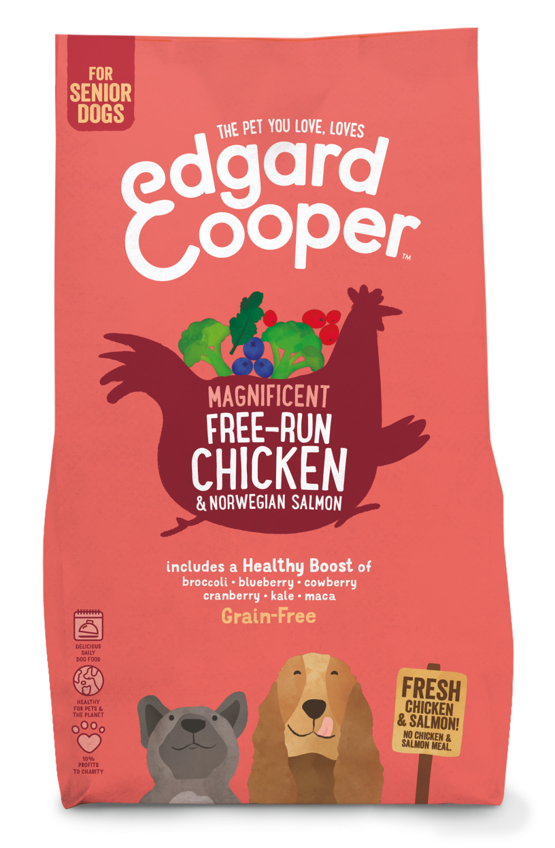 Edgard & Cooper hondenvoer Senior kip en zalm 2,5 kg